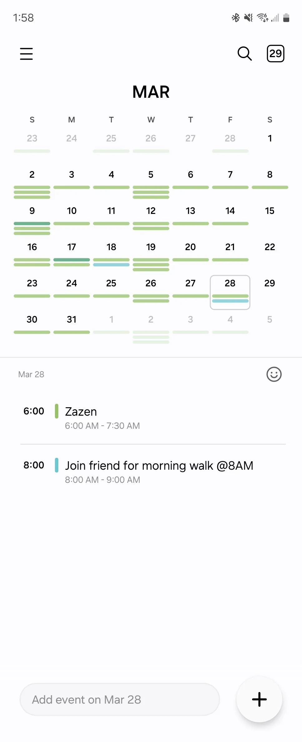 Sự kiện mới được tạo tự động trong Samsung Calendar