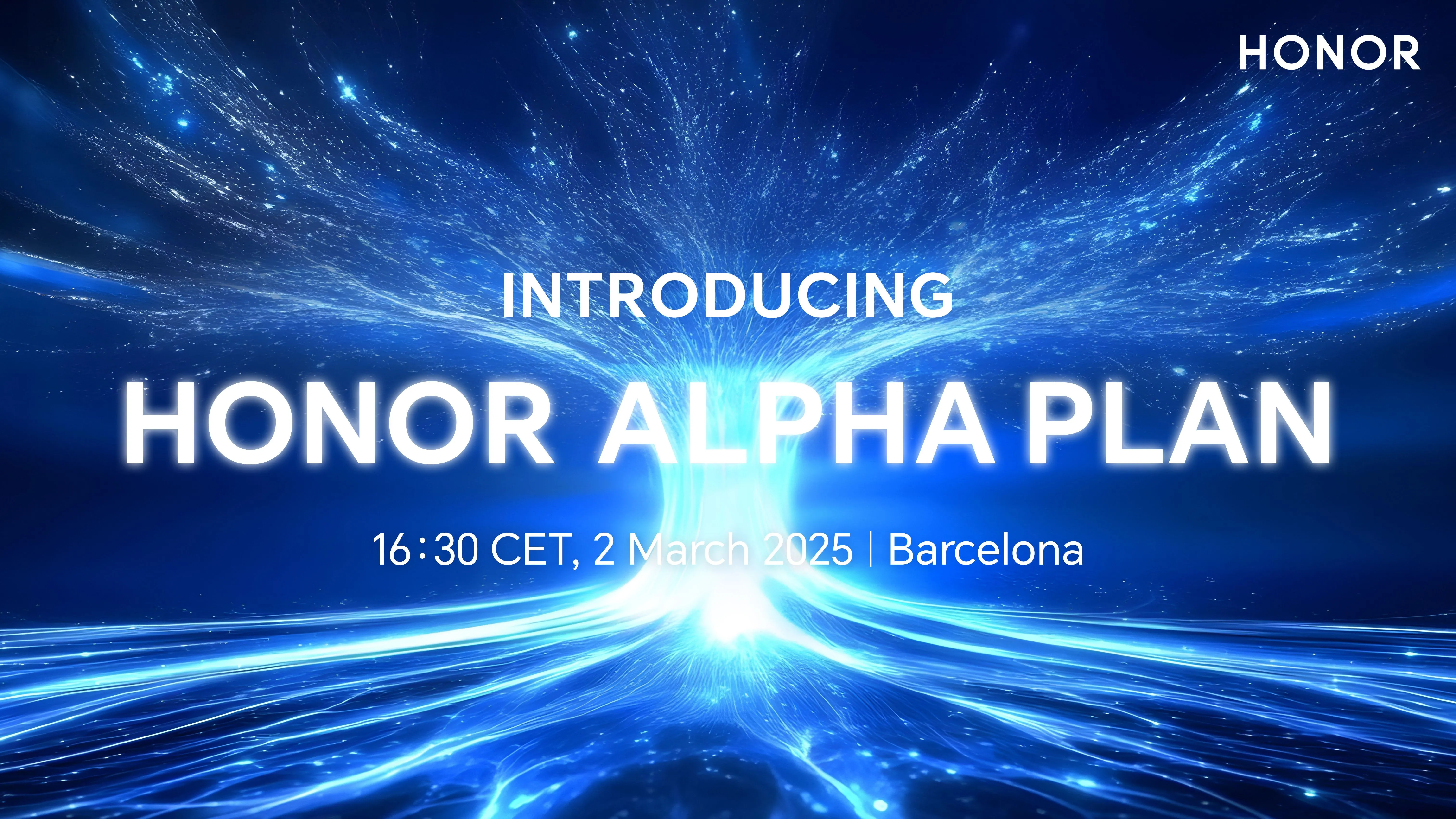 Tấm thẻ mời &quot;Save the Date&quot; của Honor tại MWC 2025, hé lộ kế hoạch &quot;Alpha Plan&quot; về AI
