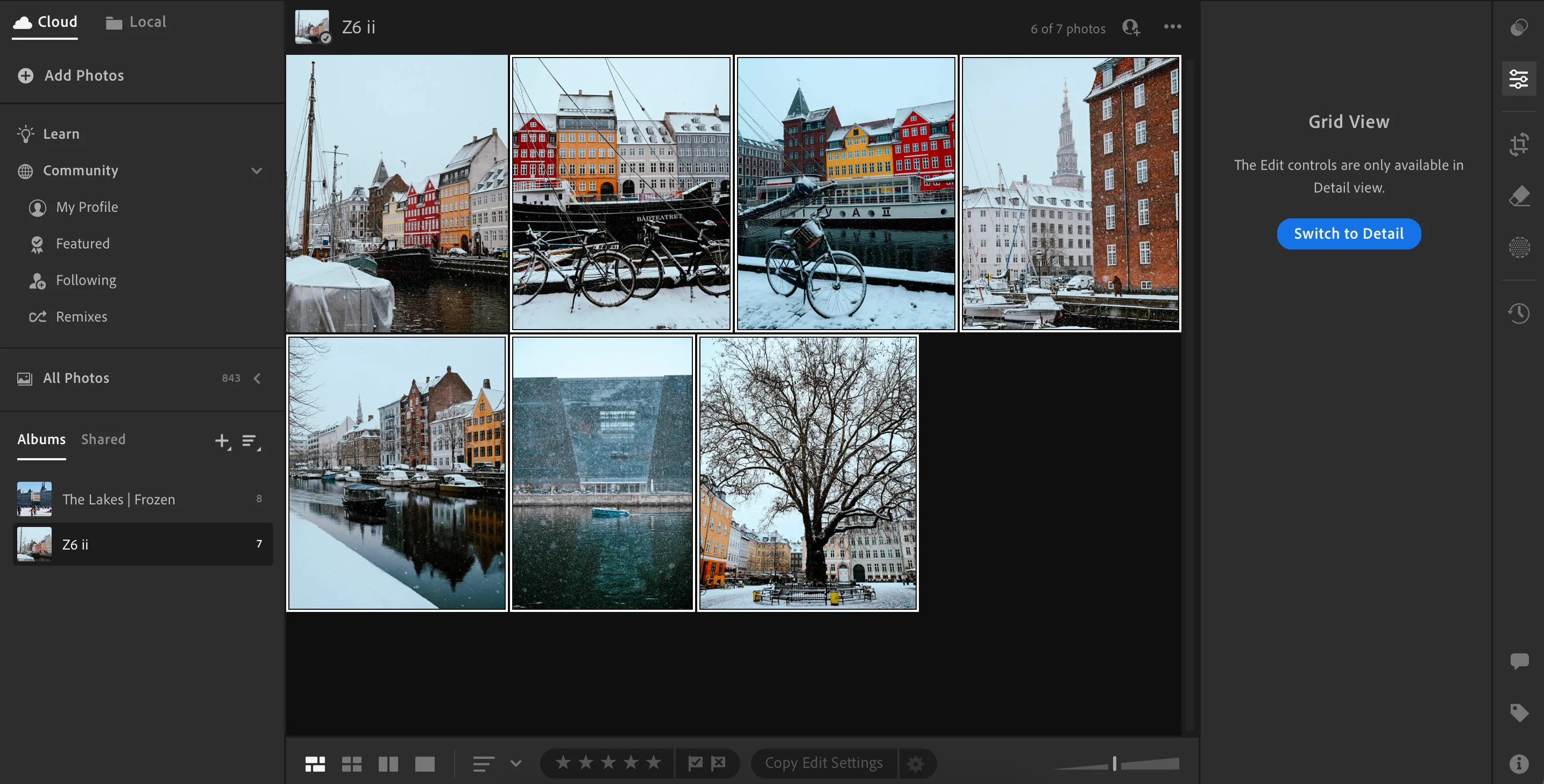 Tạo album trong Adobe Lightroom để sắp xếp ảnh