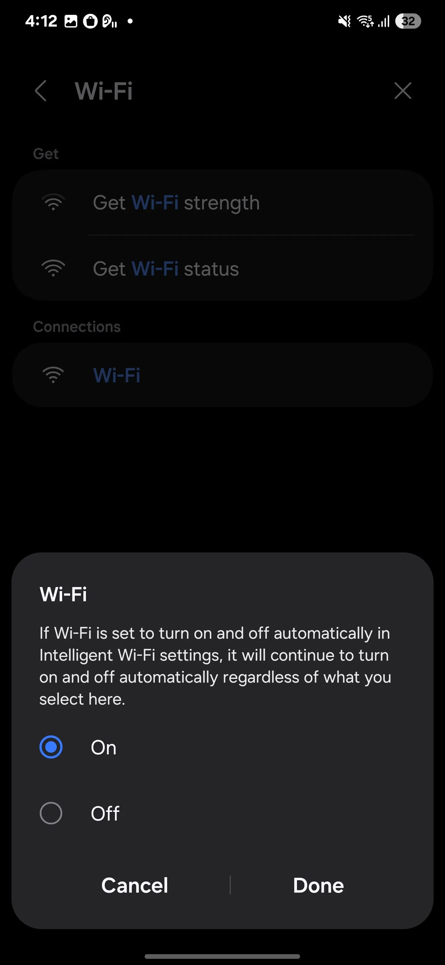 Thiết lập Quy trình Samsung tự động bật Wi-Fi khi đến nhà