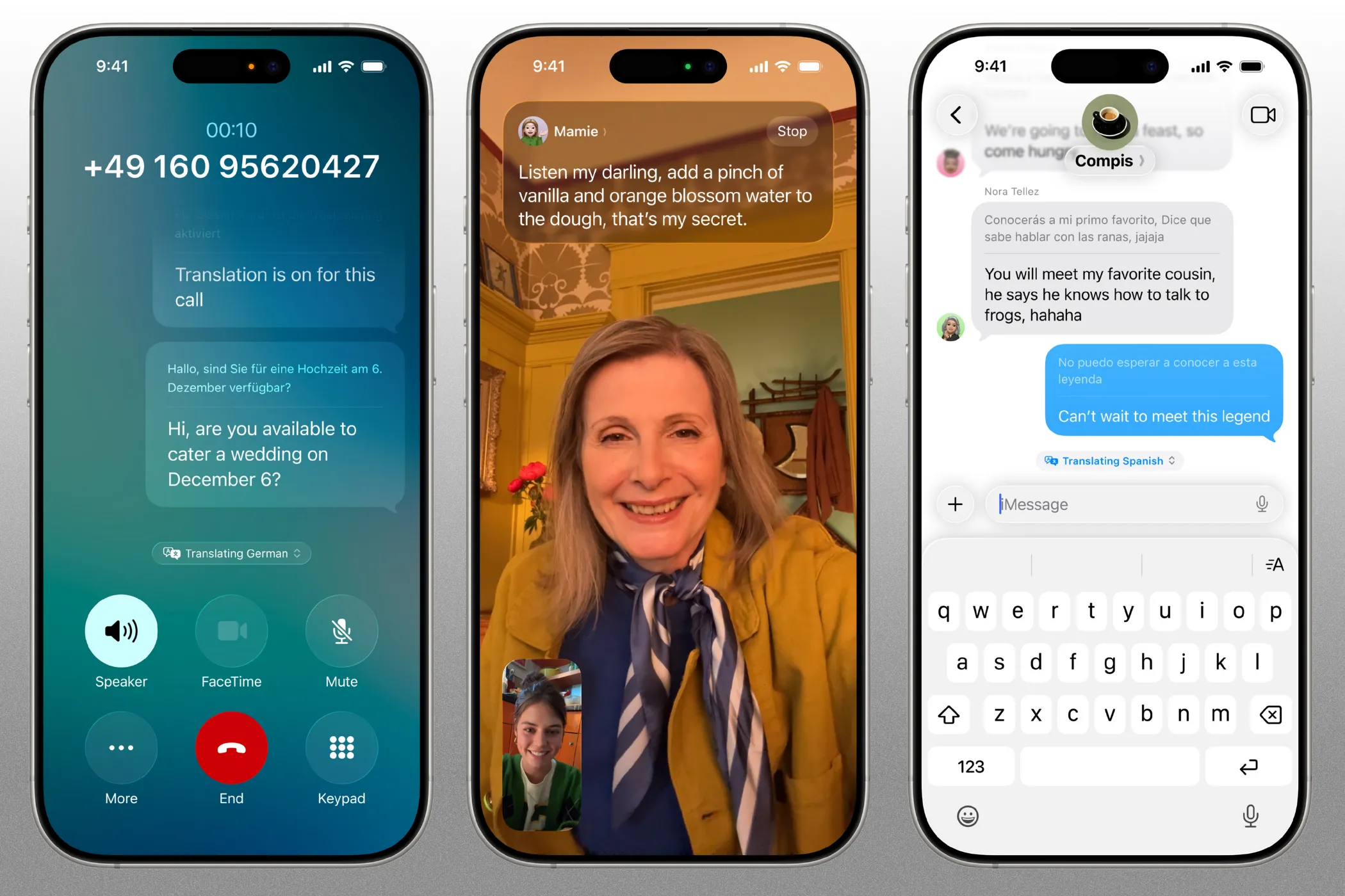 Tính năng dịch thuật trực tiếp trong cuộc gọi, FaceTime và tin nhắn trên iOS 26