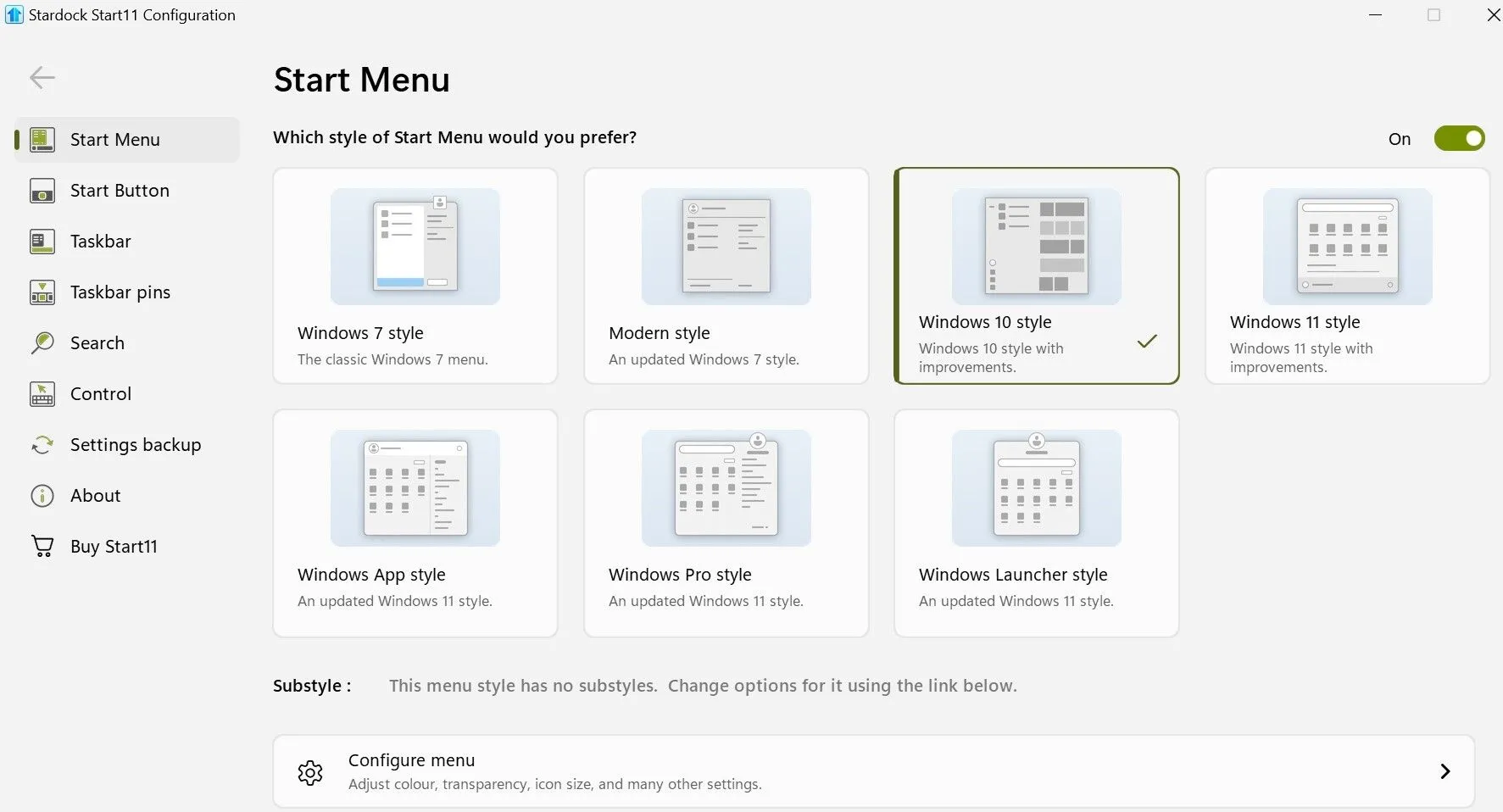 Tùy chỉnh Start Menu Windows bằng ứng dụng Start11, cho phép thay đổi giao diện linh hoạt