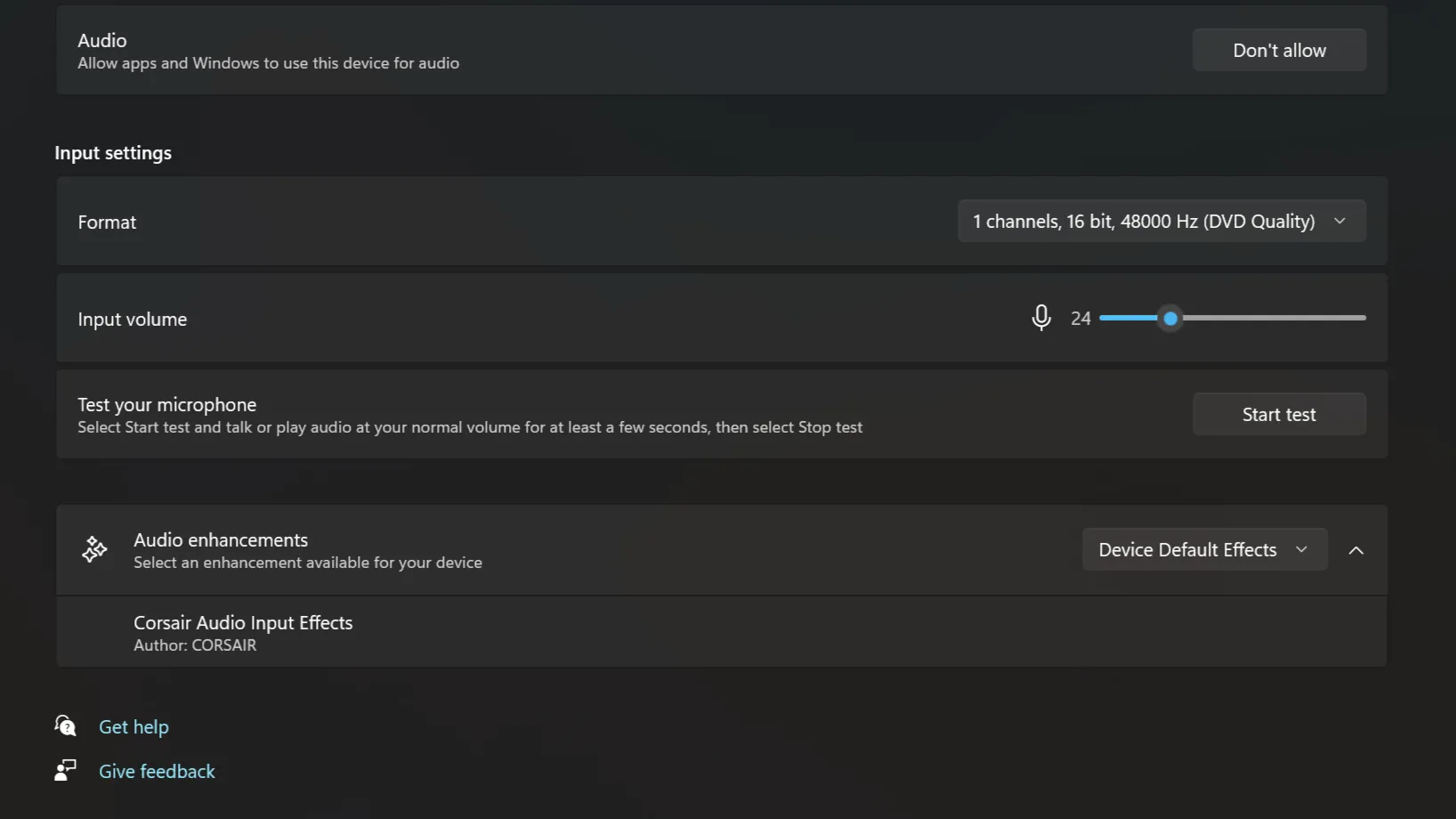 Tùy chọn Audio enhancements trong Sound Settings Windows 11