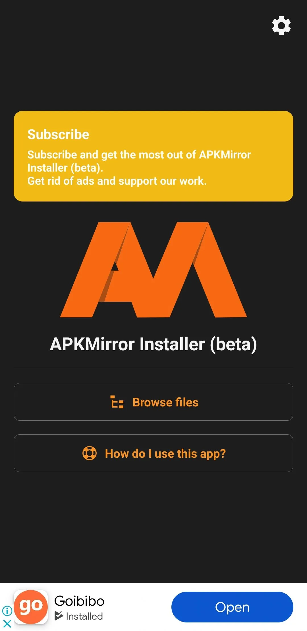 Ứng dụng APKMirror Installer trên điện thoại Android giúp cài đặt các tệp APK và ứng dụng bên ngoài.