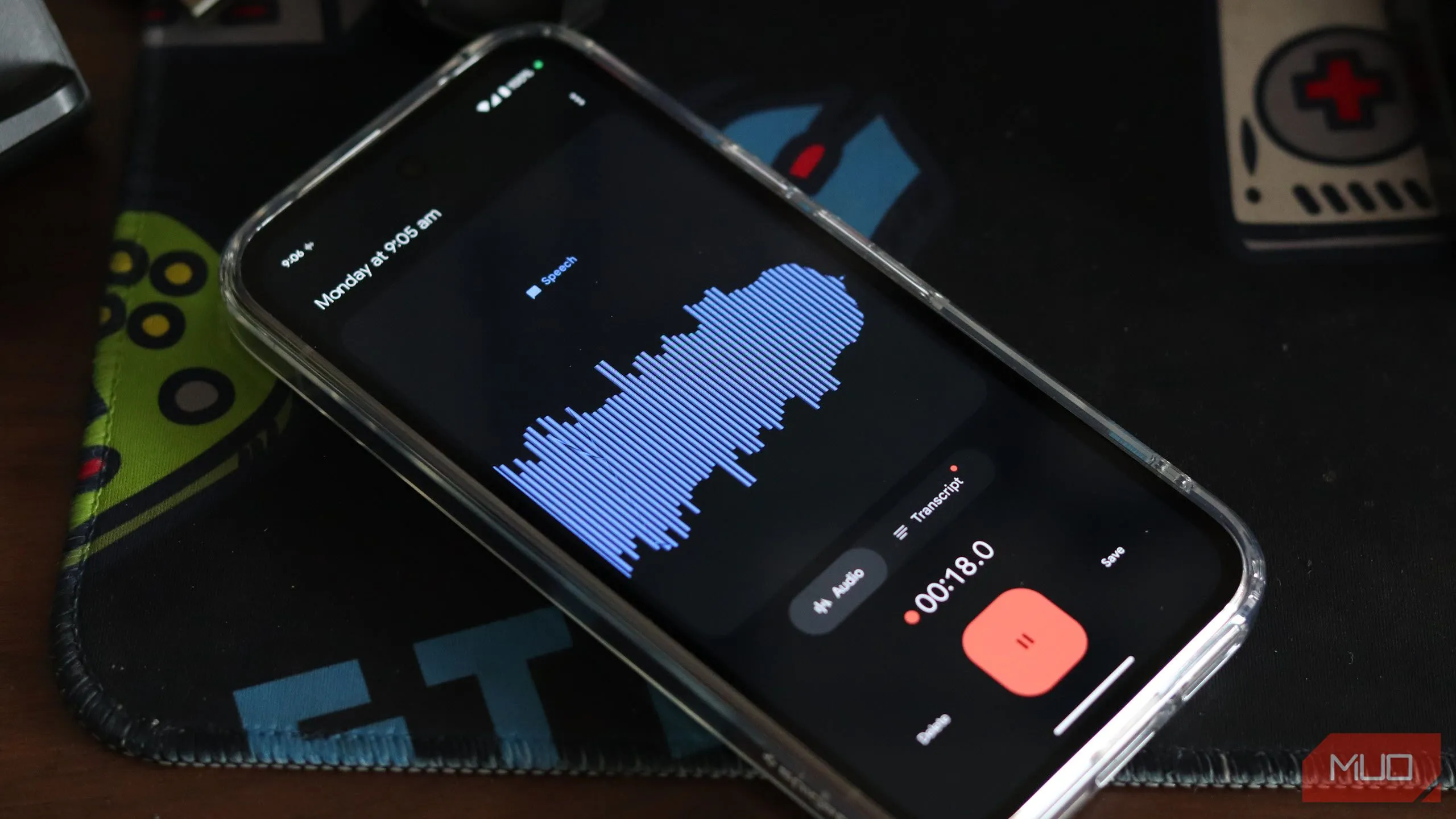 Ứng dụng Google Recorder với tính năng ghi âm và chuyển đổi giọng nói thành văn bản trên Pixel 9a
