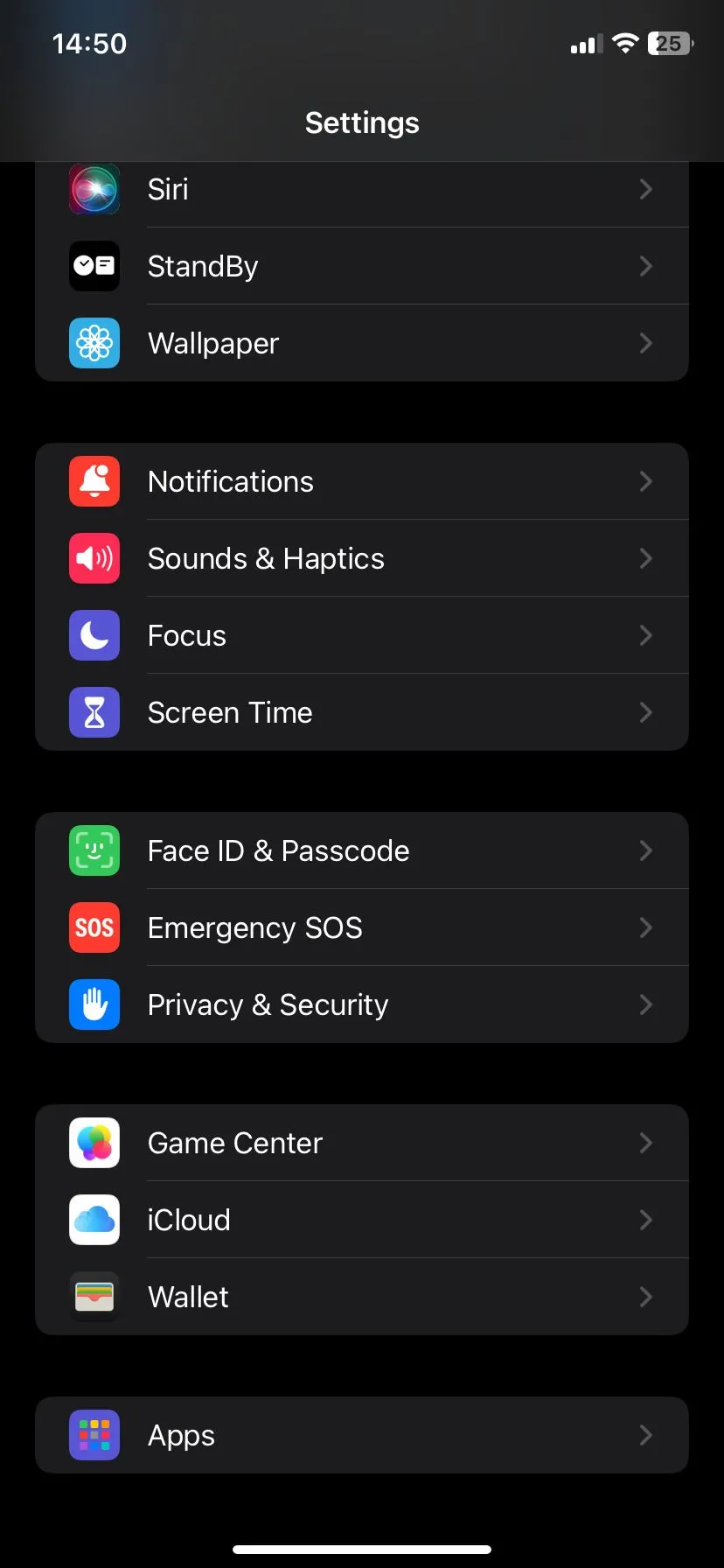 Ứng dụng iCloud trong Cài đặt iPhone