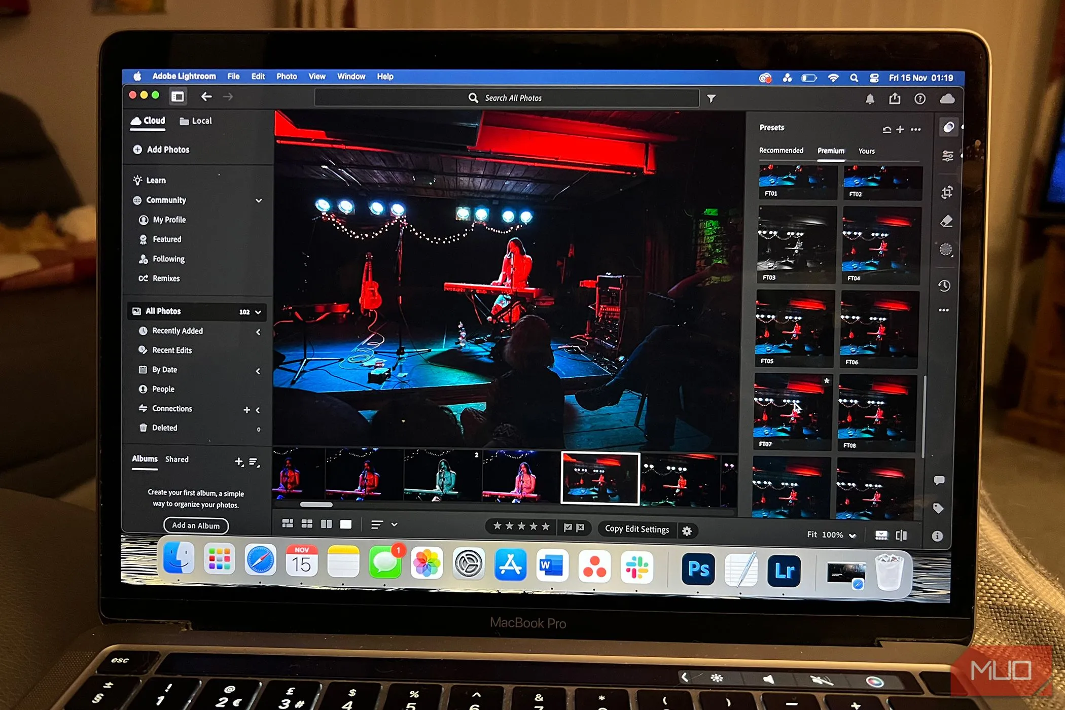 Ứng dụng Lightroom trên MacBook thể hiện khả năng tương thích phần mềm đa dạng