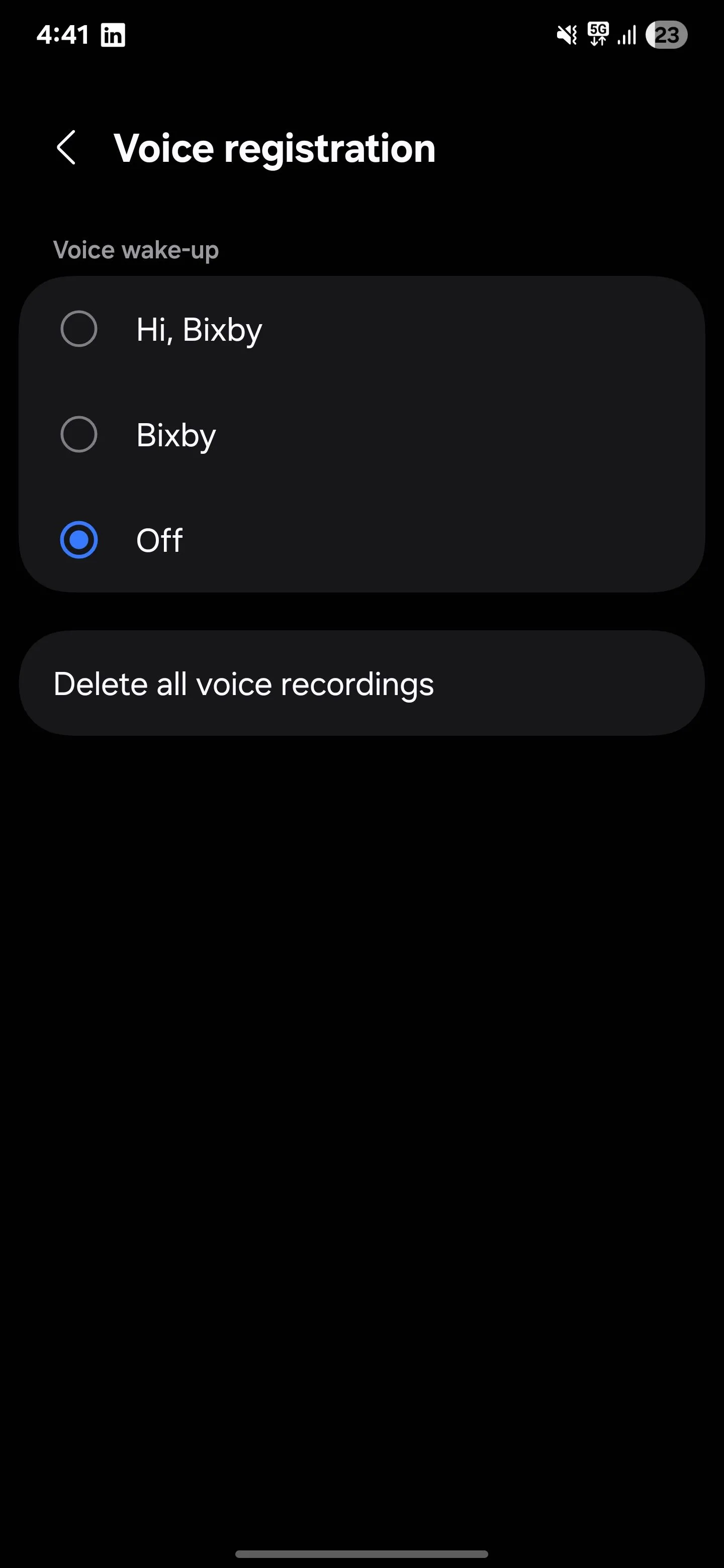 Vô hiệu hóa tính năng đánh thức bằng giọng nói của Bixby