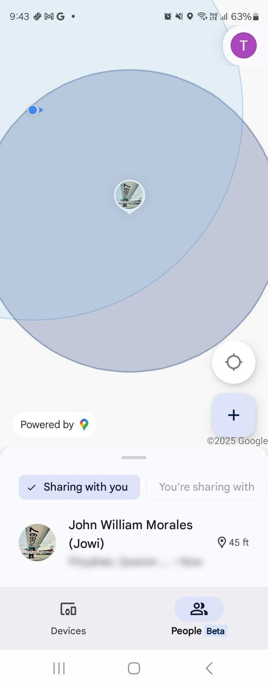 Xem danh sách những người đang chia sẻ vị trí với bạn trên ứng dụng Find My Device