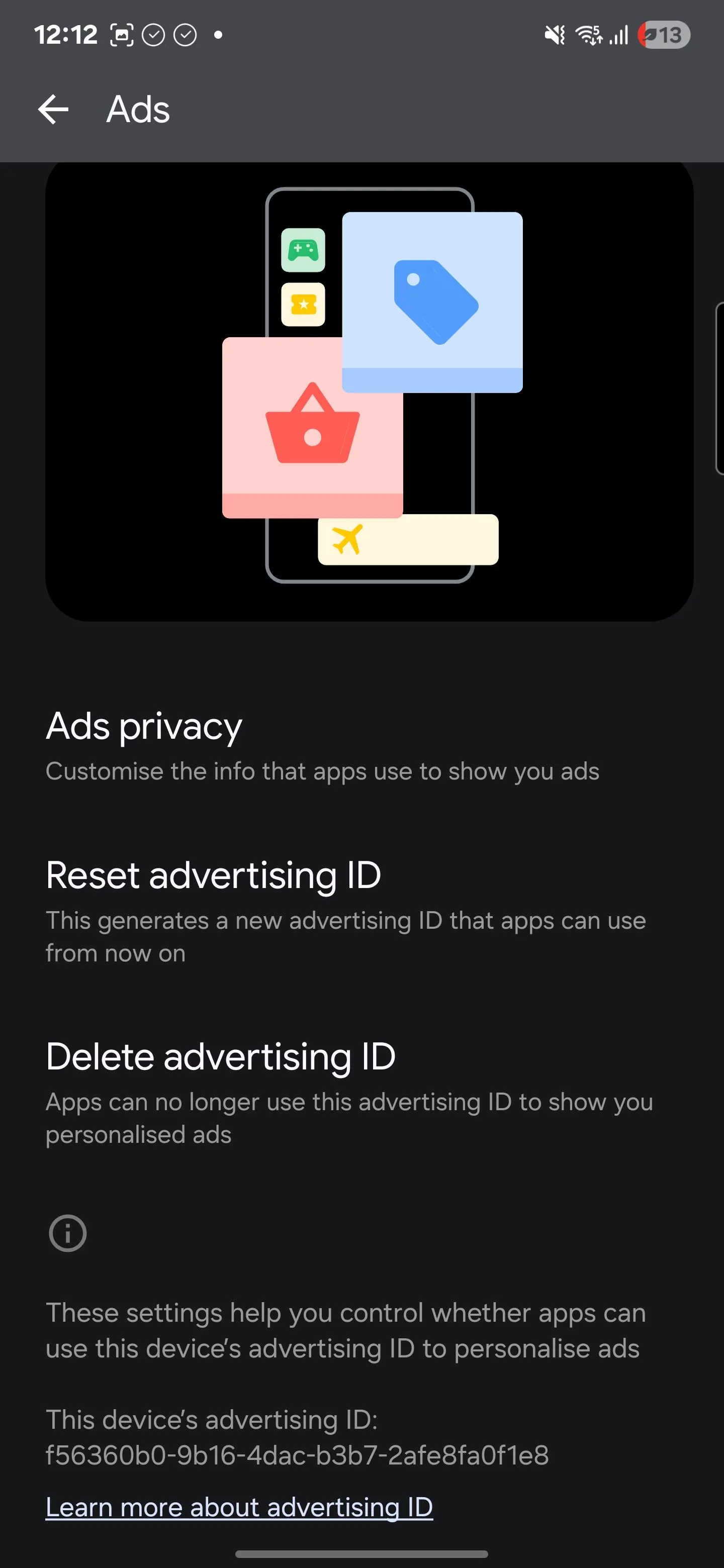 Xóa ID quảng cáo Google trên điện thoại Android
